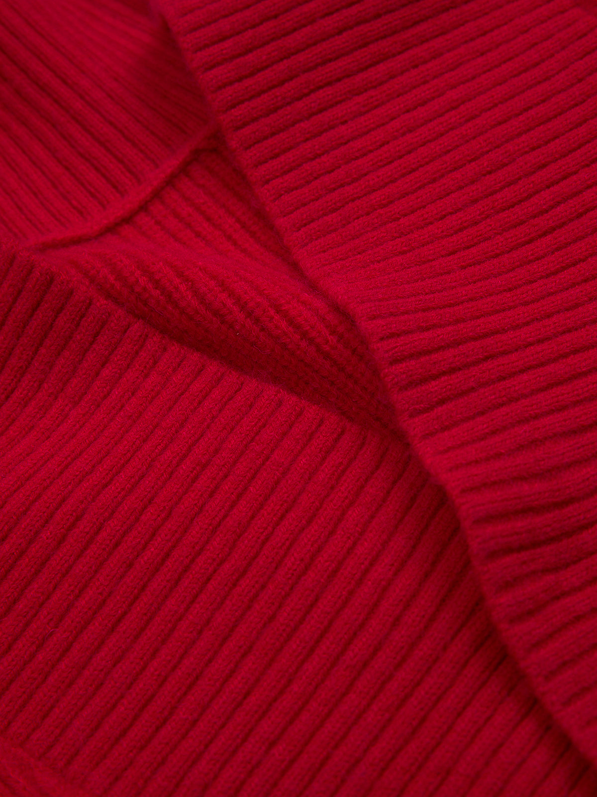 Geripptes Mini-Wickelkleid mit V-Ausschnitt