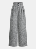 Tweedhose aus Wollmischung mit doppeltem Bund