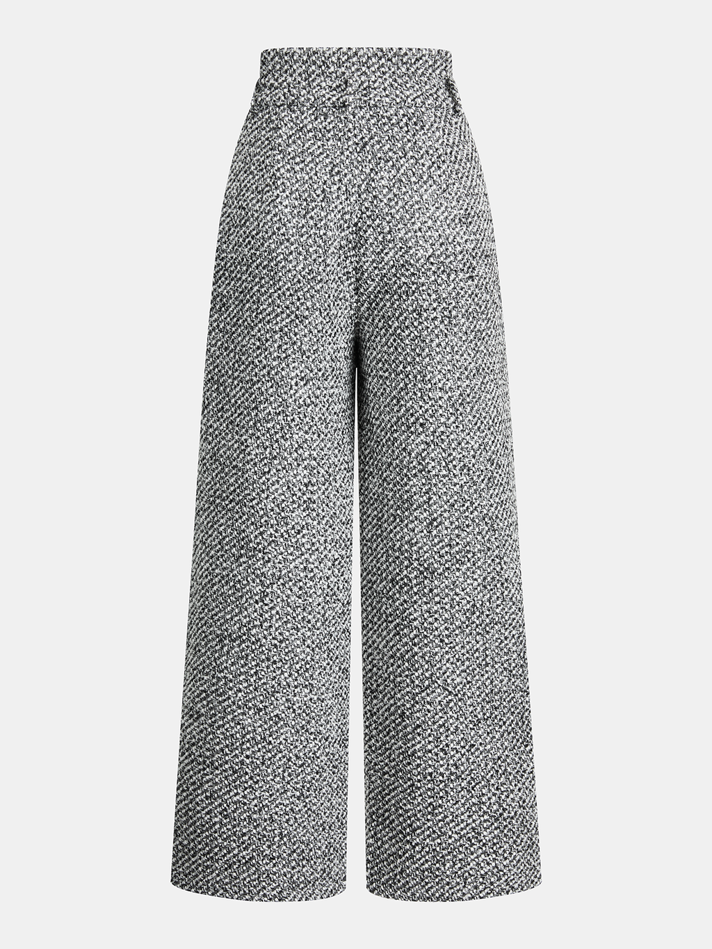 Tweedhose aus Wollmischung mit doppeltem Bund