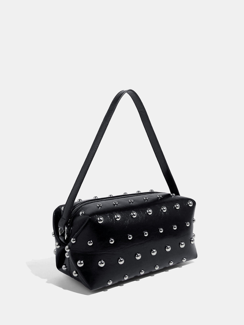 Sac porté épaule rigide clouté