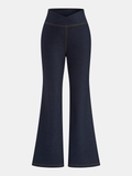 Cross-Over Waist Flared Pants