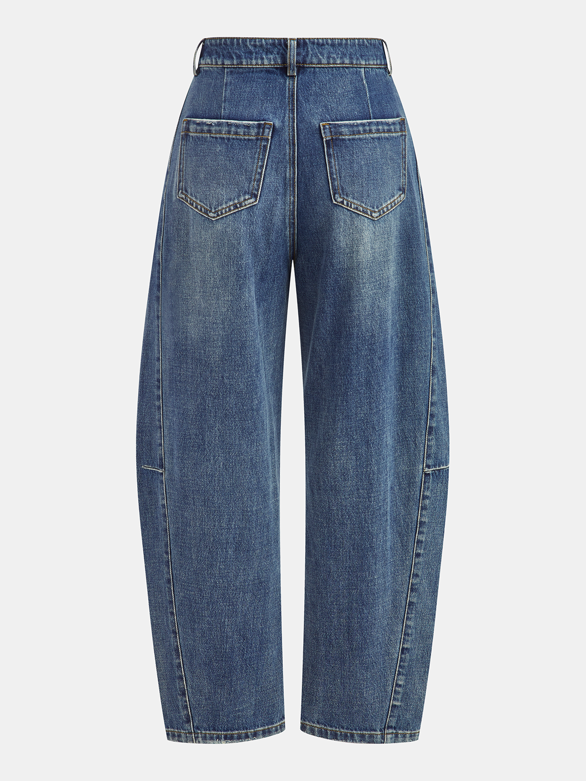 Jeans coupe incurvée en denim taille mi-haute