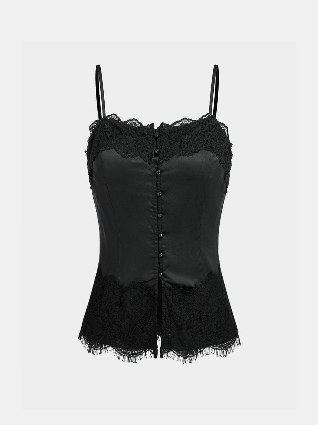 Caraco en satin brodé de dentelle