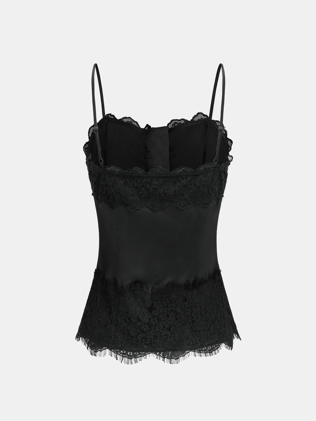 Caraco en satin brodé de dentelle