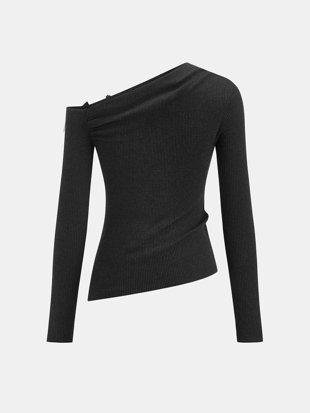 Haut en maille orné, mélange de laine, coupe asymétrique à une épaule