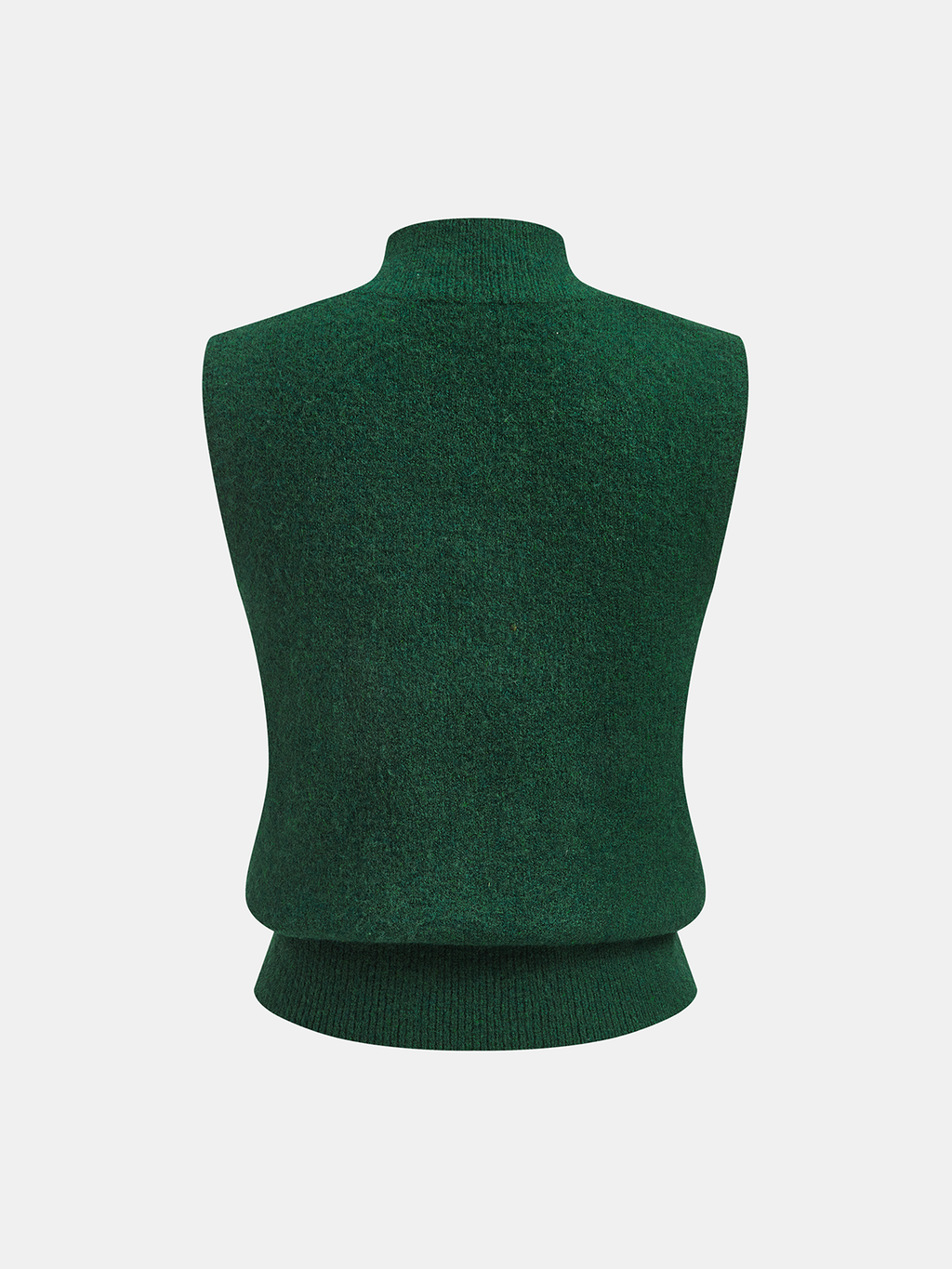 Gilet en laine mélangée à col montant et détails métalliques