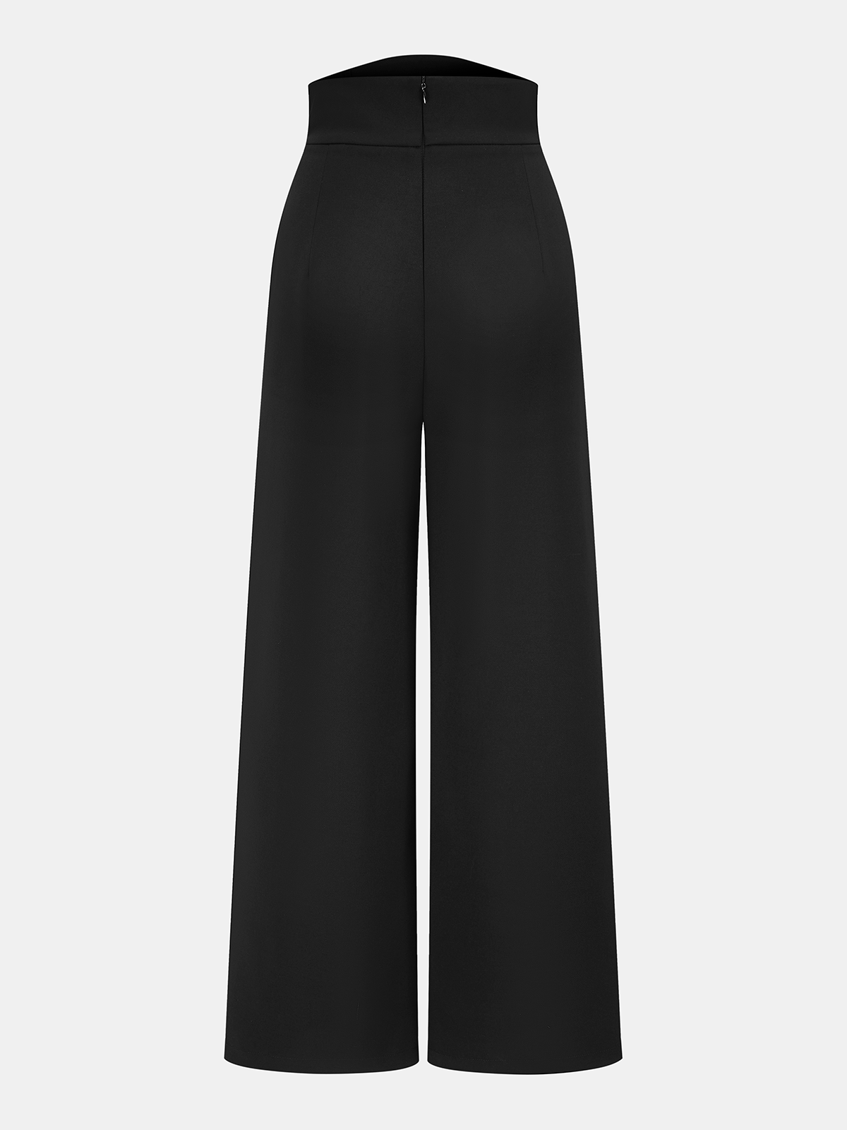 High-Waist Asymmetrische Hose mit weitem Bein