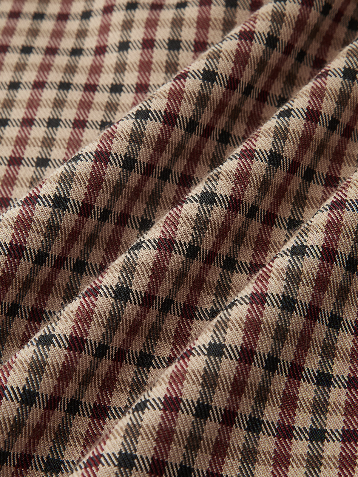 Mid-Waistt Checkered Wide-Leg Pants