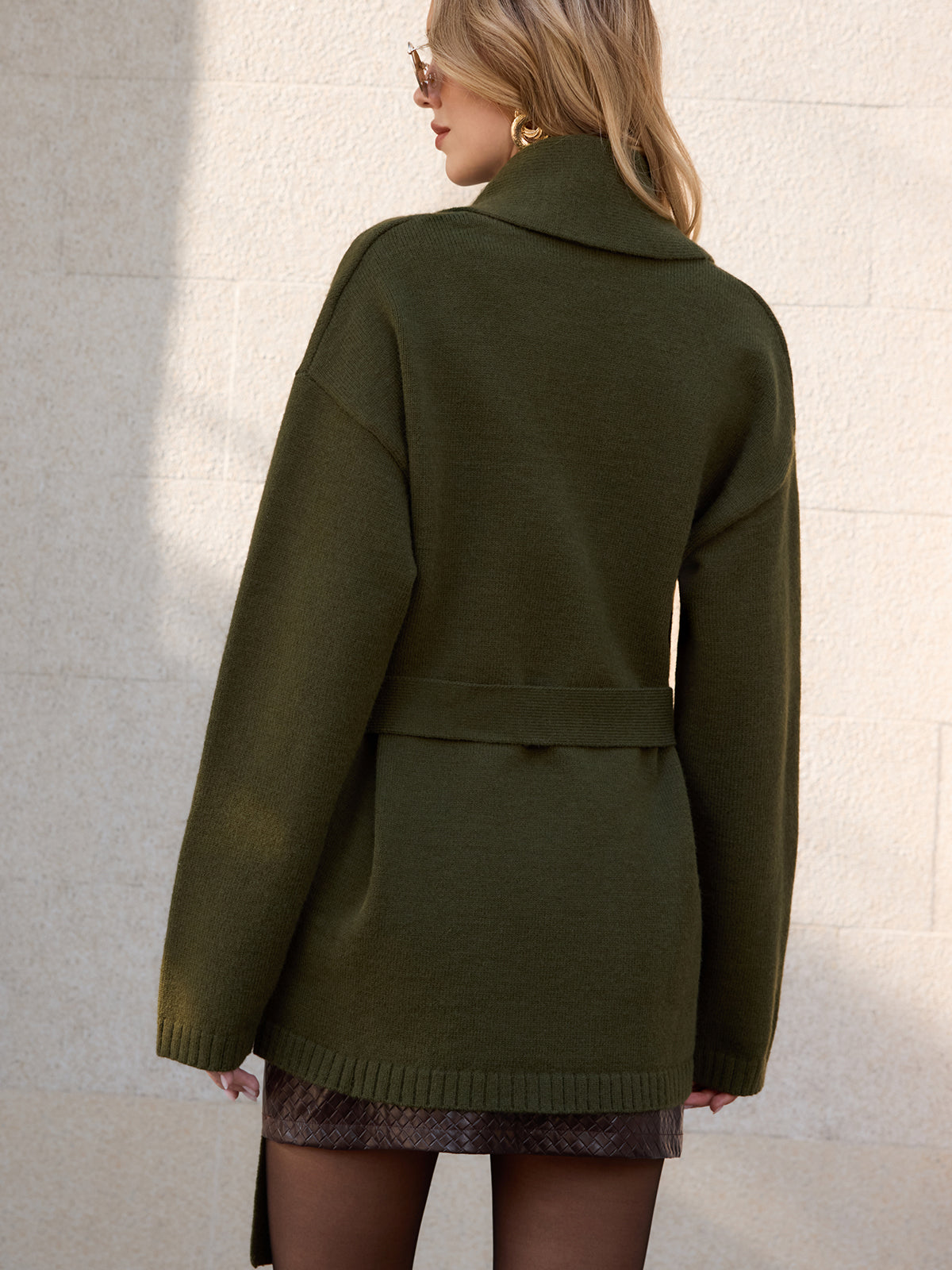 Gilet portefeuille à nouer à la taille
