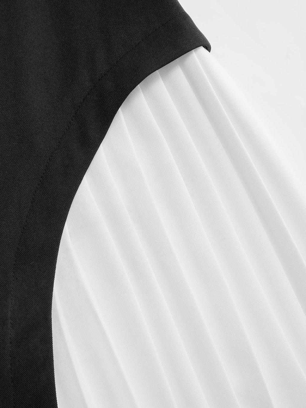 Plissierter Midirock mit Farbblockdesign