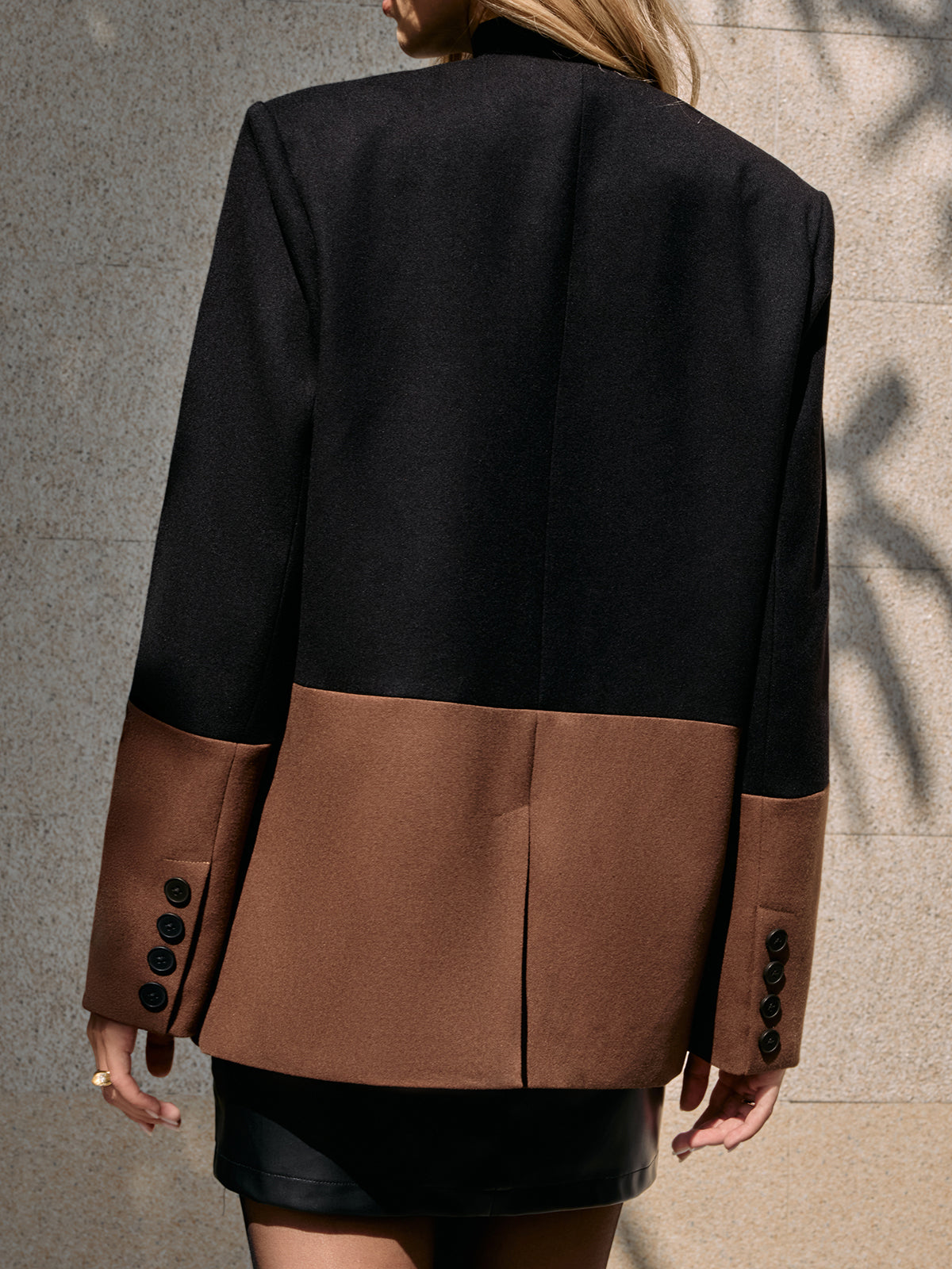 Blazer croisé bicolore