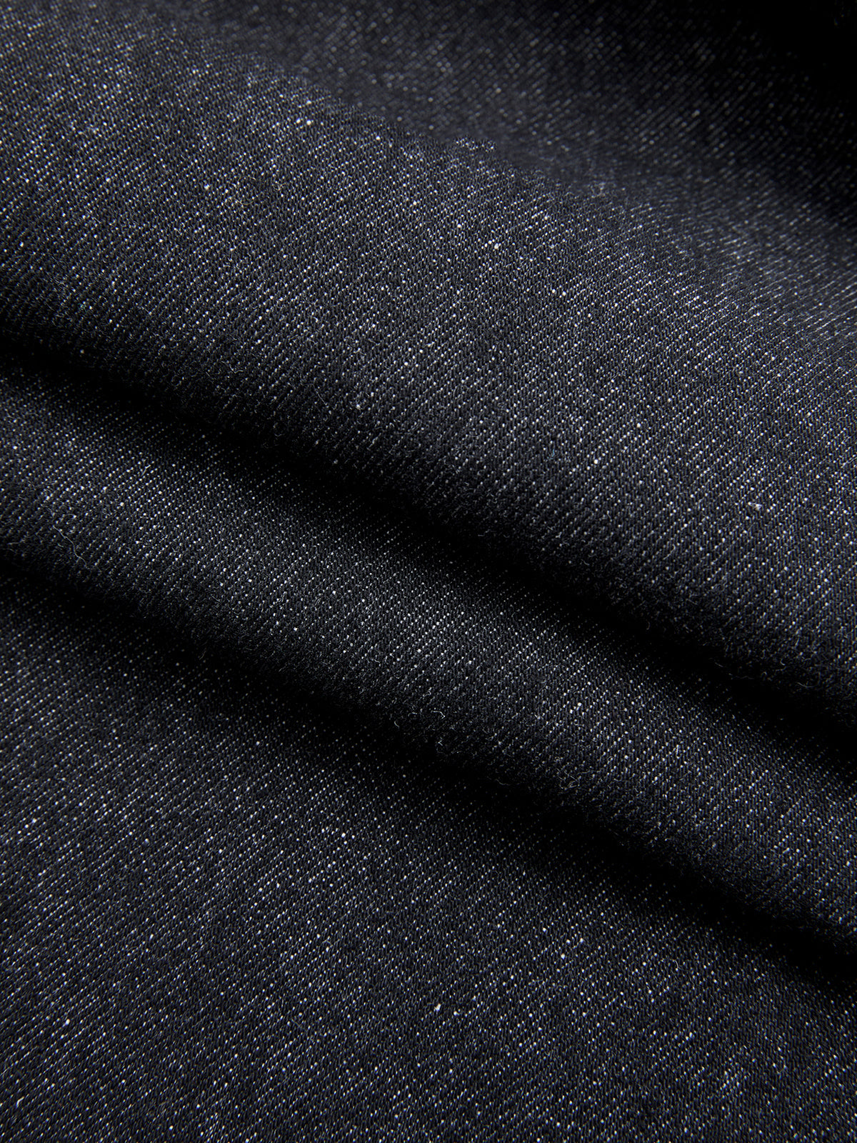 Jean droit asymétrique taille mi-haute en denim