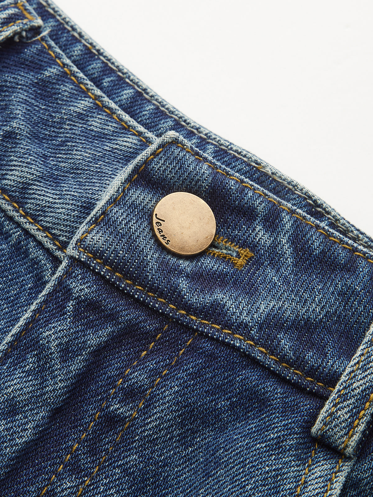 Jeans coupe incurvée en denim taille mi-haute