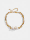 Double Pearl Chain Necklace