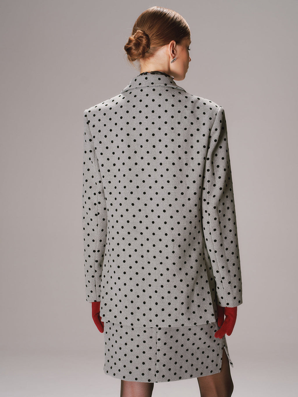 Gepunkteter Zweireiher-Blazer