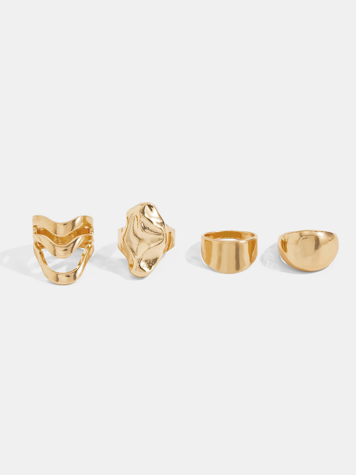 4 Stk. unregelmäßiger Statement-Ring