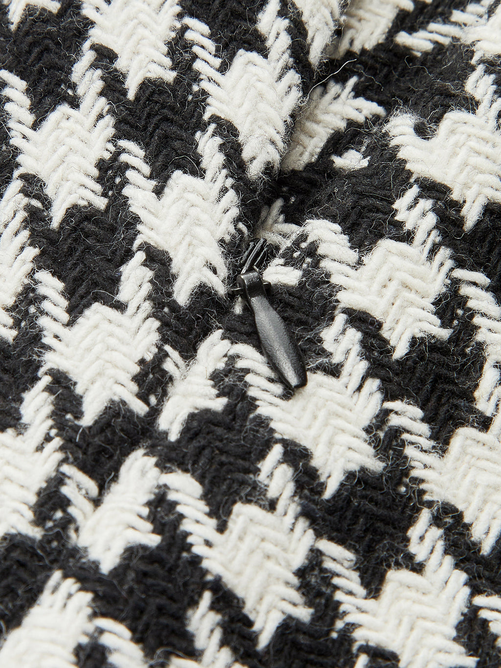 Mid-Waist Houndstooth Flared Pants
