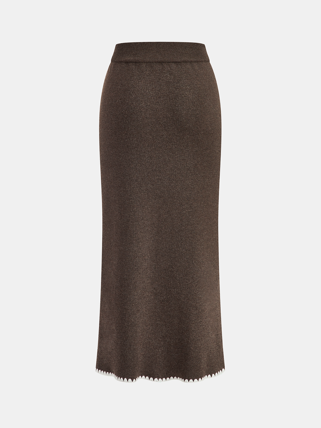 Ensemble maille col lavallière en mélange de laine