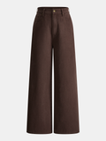 Mid-Waist Denim Wide-Leg Jeans