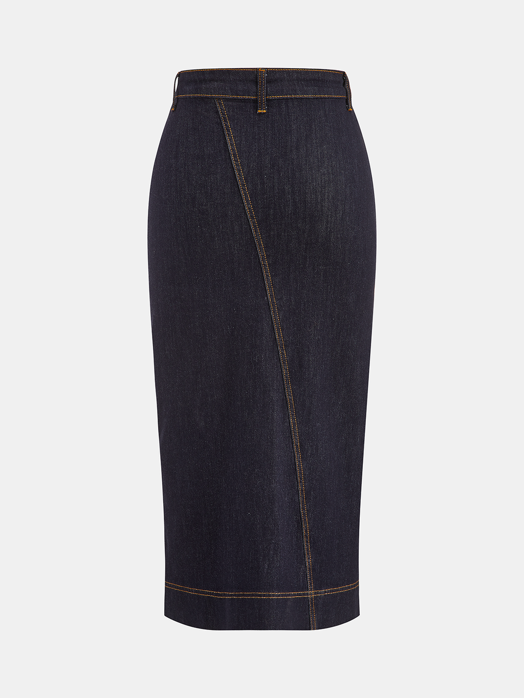 Jupe midi en jean à fente asymétrique