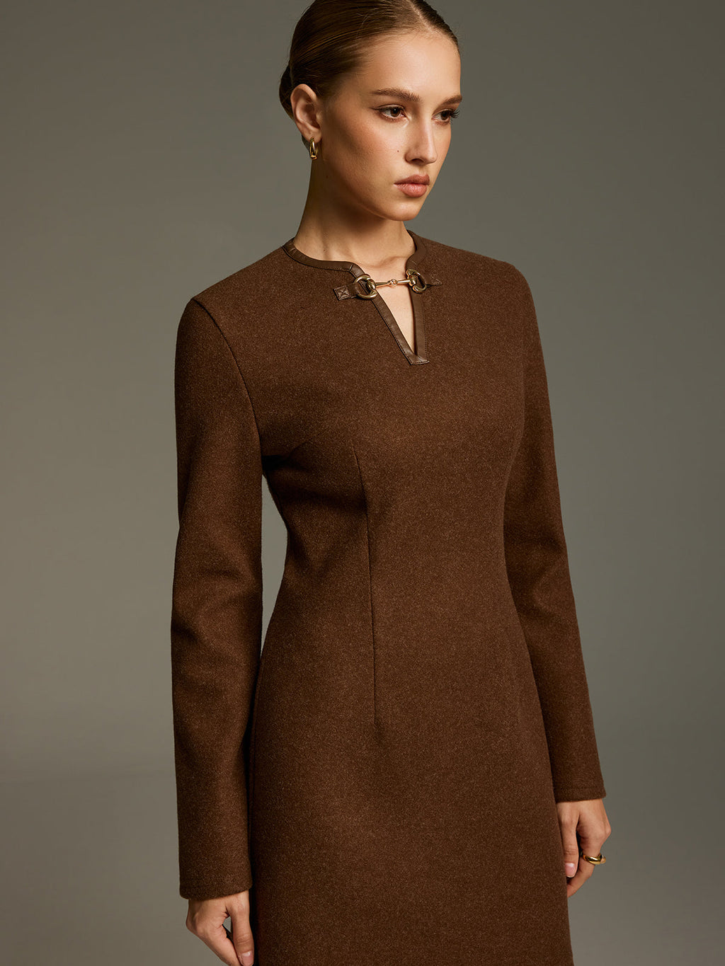 Mini-A-Linien-Kleid mit Horsebit-Detail