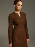 Mini-A-Linien-Kleid mit Horsebit-Detail