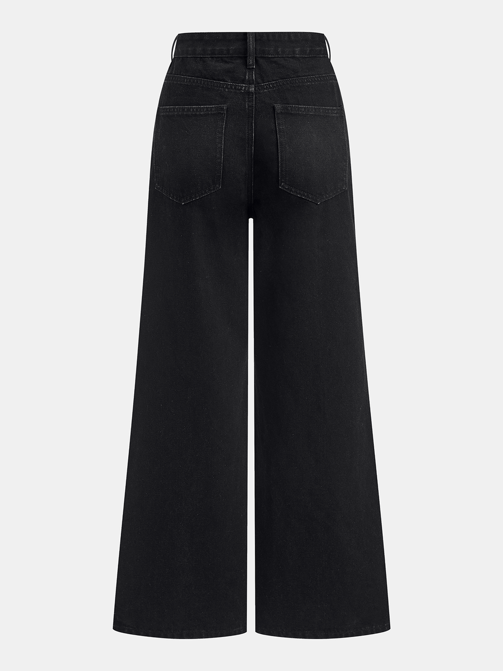 Jean large avec boutons métalliques