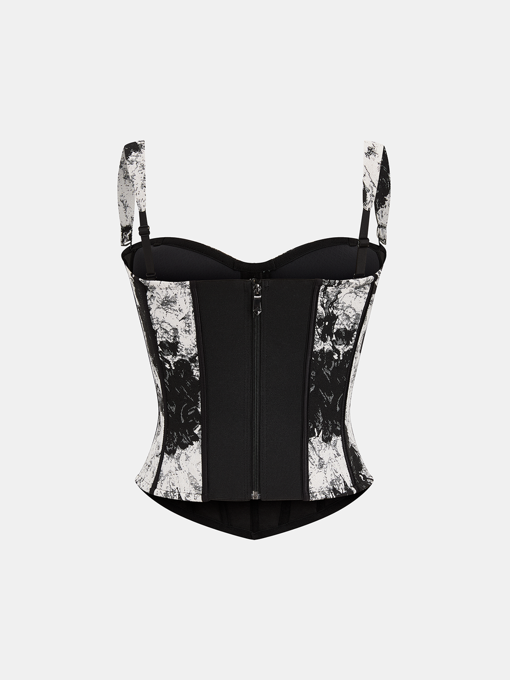 Haut Corset Imprimé Peinture à l'Encre