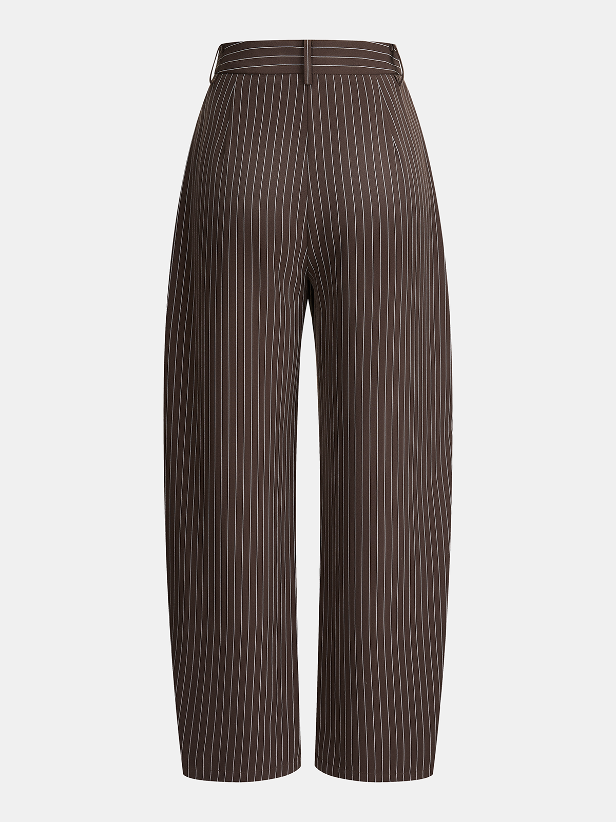 Nadelstreifen-Hose mit asymmetrischem, geschwungenem Bein
