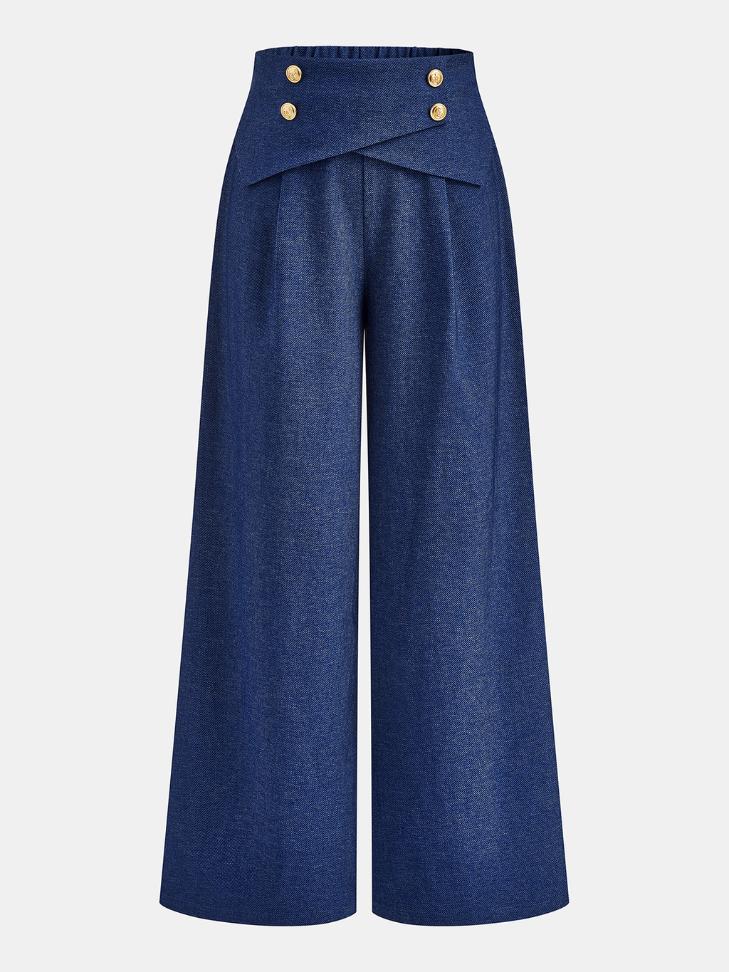 Pantalon large taille croisée