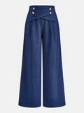 Pantalon large taille croisée