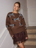 Pullover mit Zebramuster
