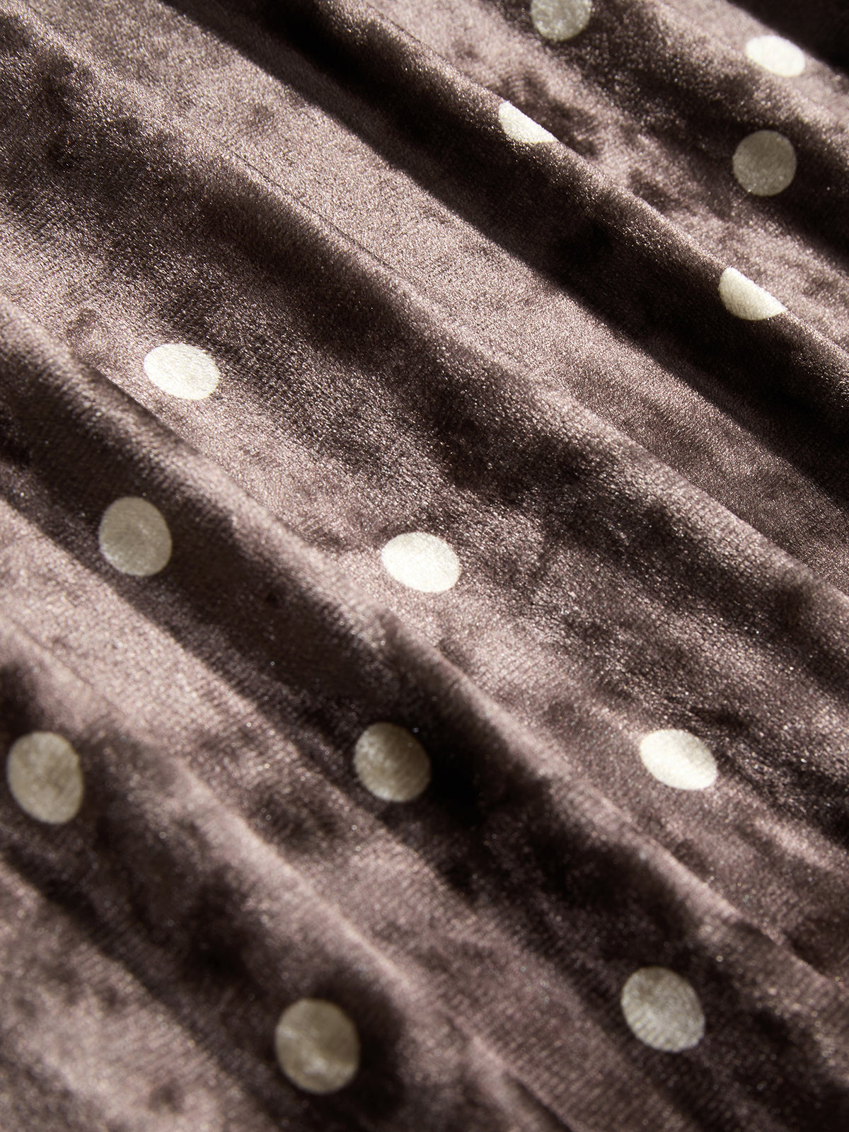 Velvet Polka Dot Lace-Trim Cami Midi Dress