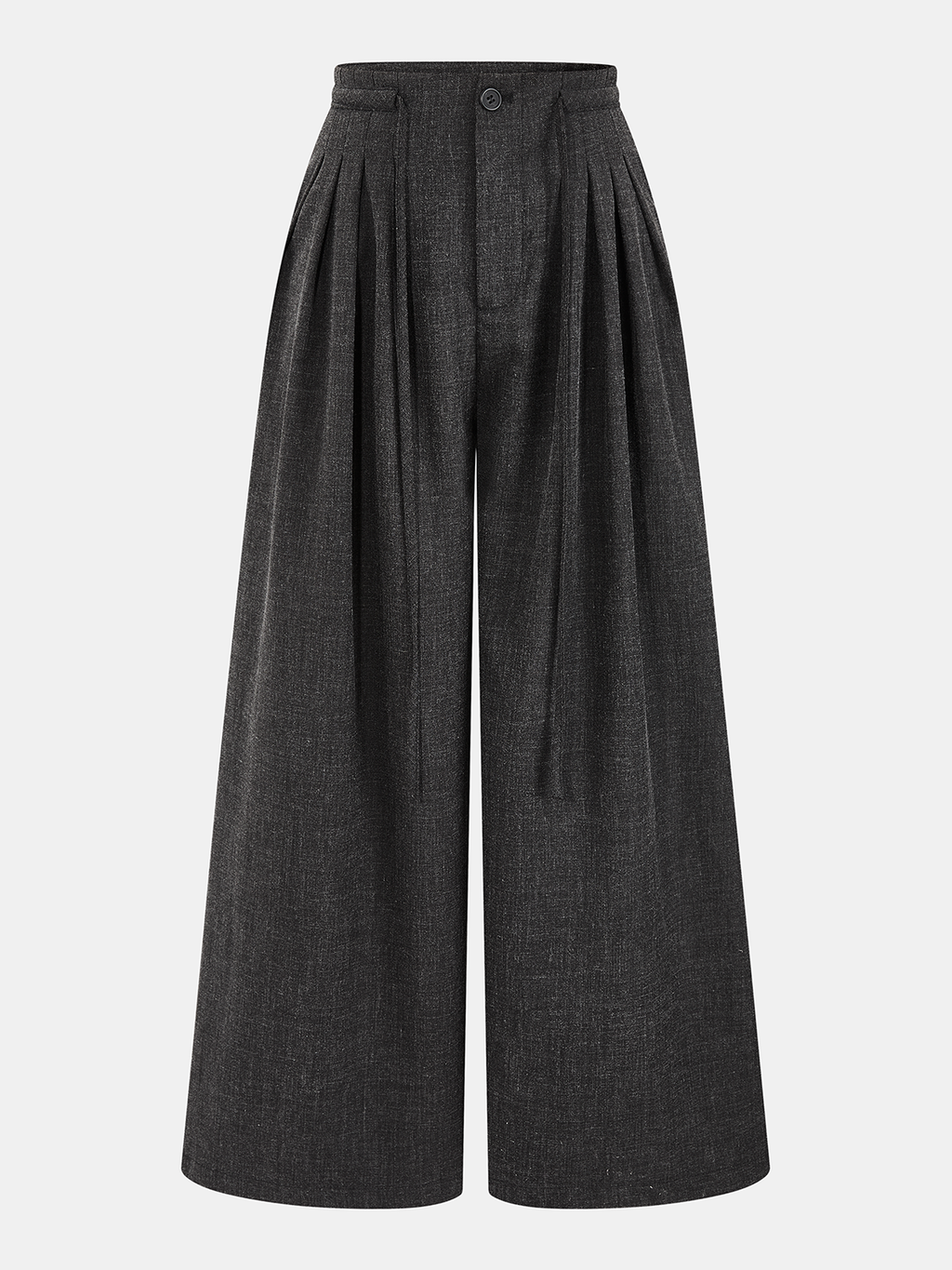 Plissierte weite Hose mit Kordelzug