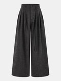 Plissierte weite Hose mit Kordelzug
