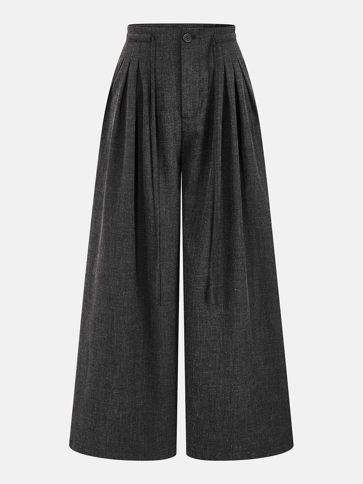 Pantalon plissé ample à taille coulissée