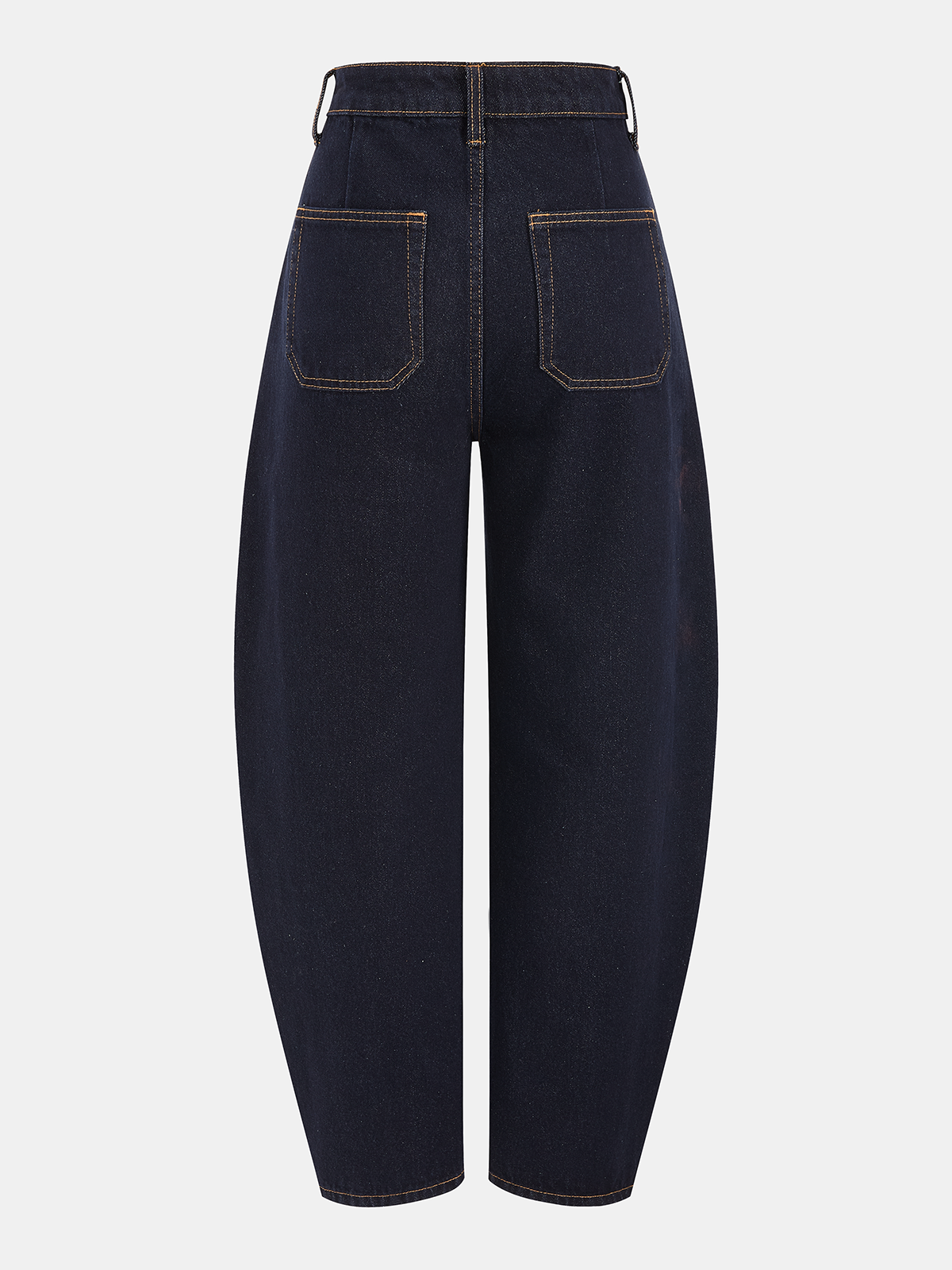 Jean balloon taille mi-haute