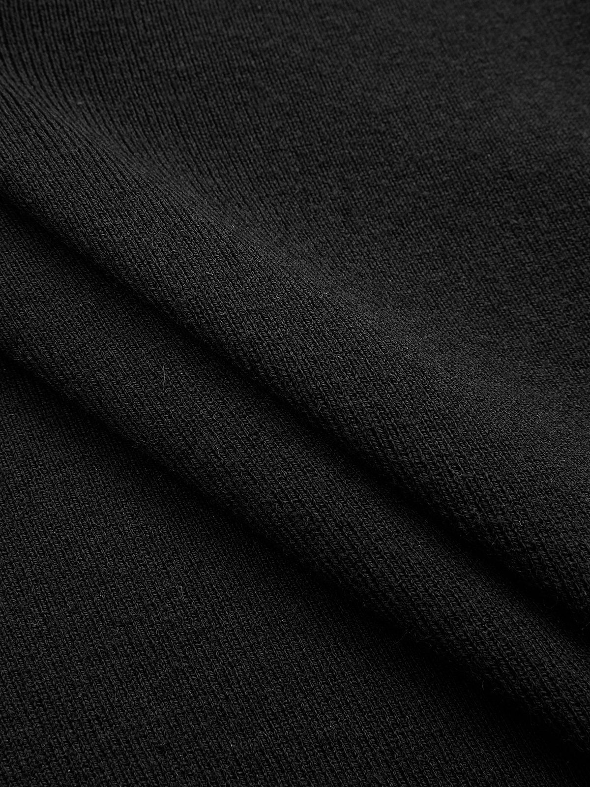 Strickweste mit Kontrastblende und Bindekragen