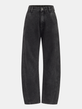 Jeans coupe incurvée en denim taille mi-haute