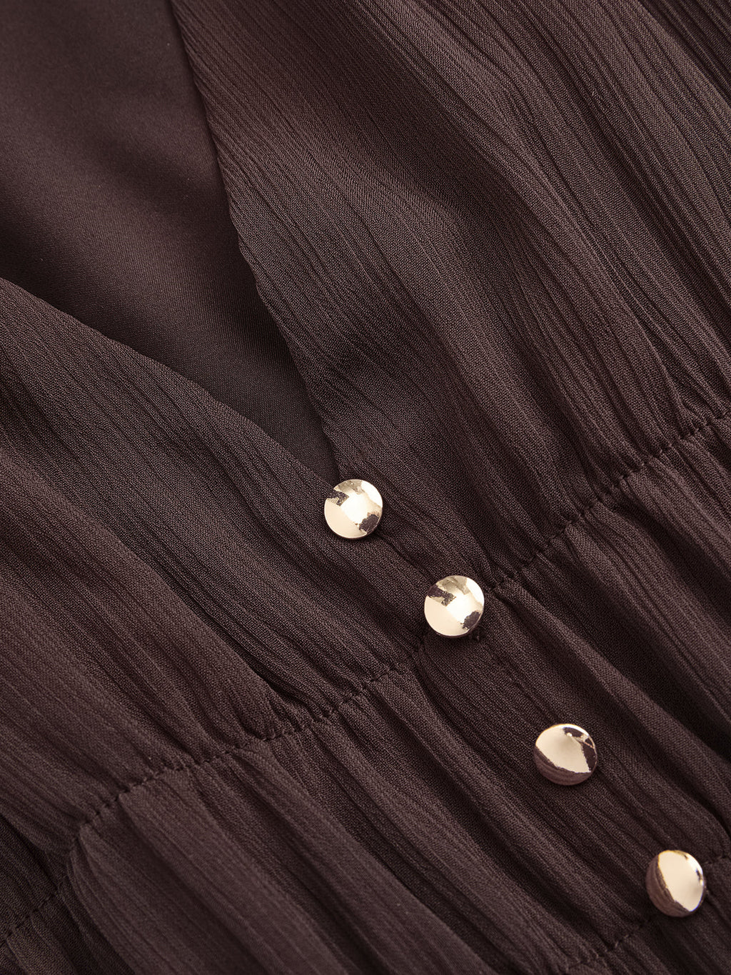 Maxikleid aus Chiffon mit V-Ausschnitt und Puffärmeln