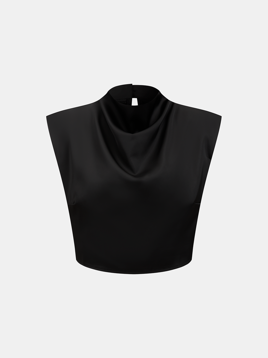 Ensemble top col bénitier satiné et jupe taille haute