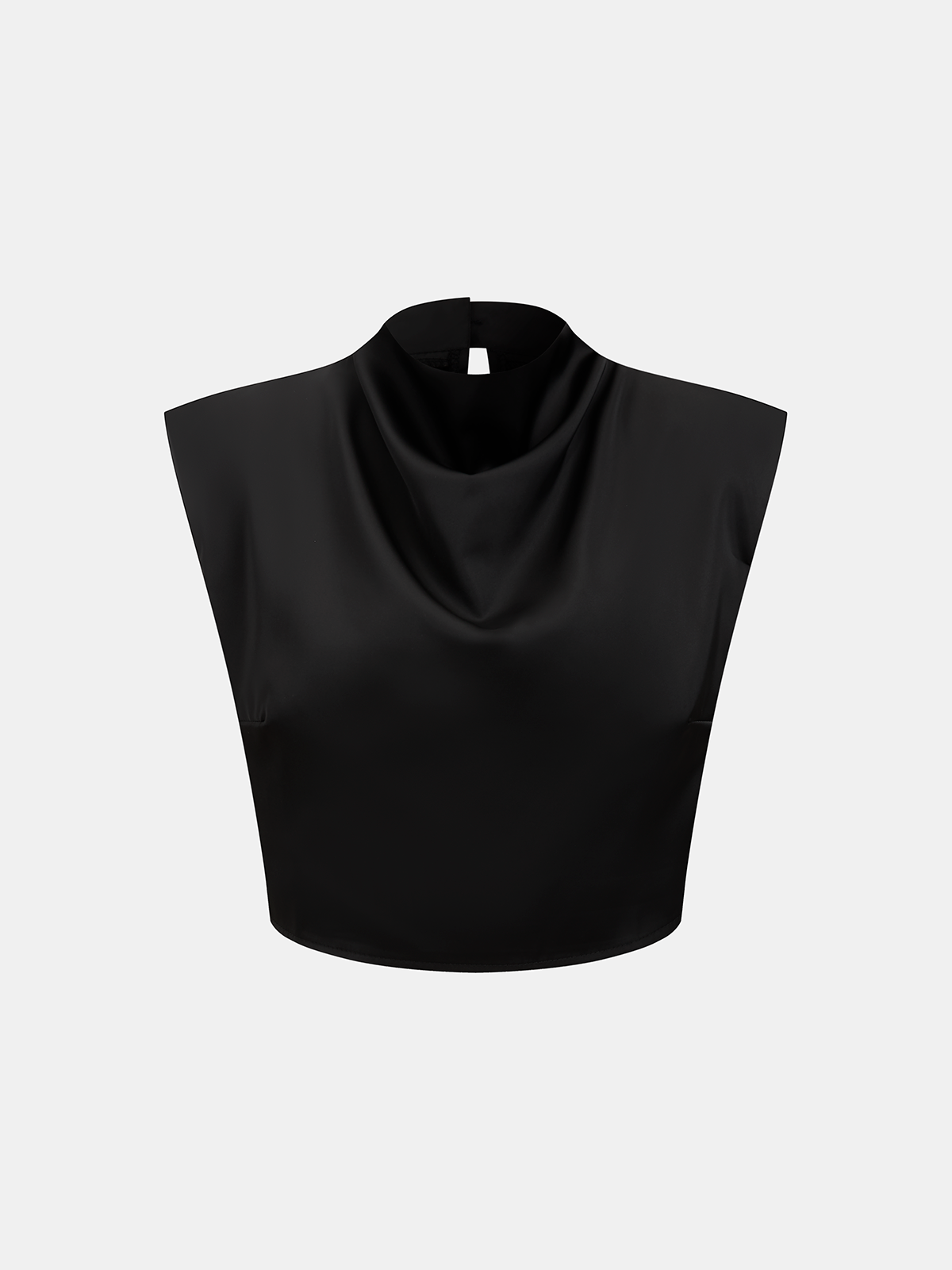 Ensemble top col bénitier satiné et jupe taille haute