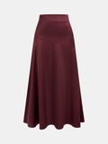 Jupe midi asymétrique en satin
