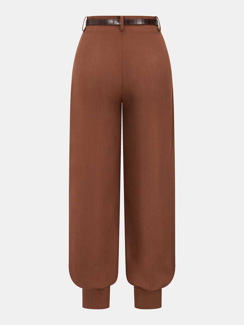 Pantalon ballon plissé ceinturé