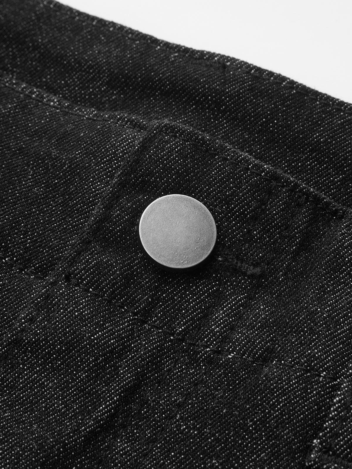 Jean large taille haute en denim