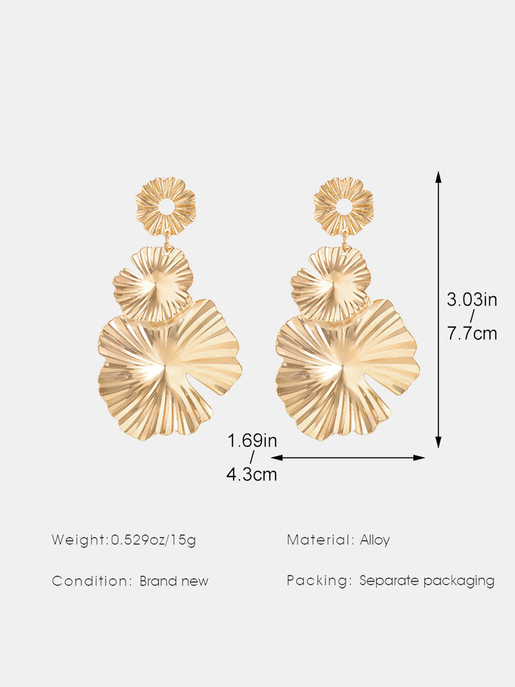 Petal-Inspired Layered Earrings