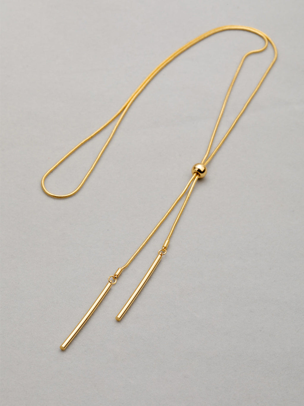 Verstellbare Lariat-Kette mit Balkenanhänger