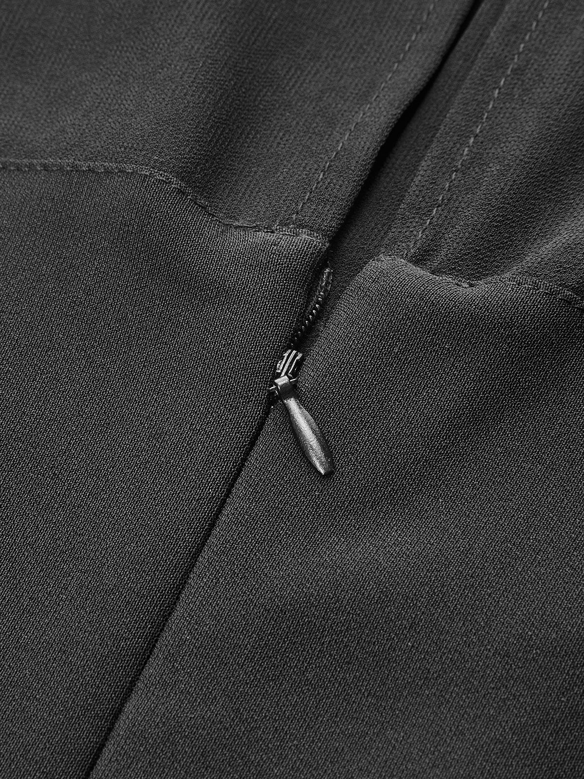 Mini-robe trapèze en mousseline de soie transparente avec empiècements