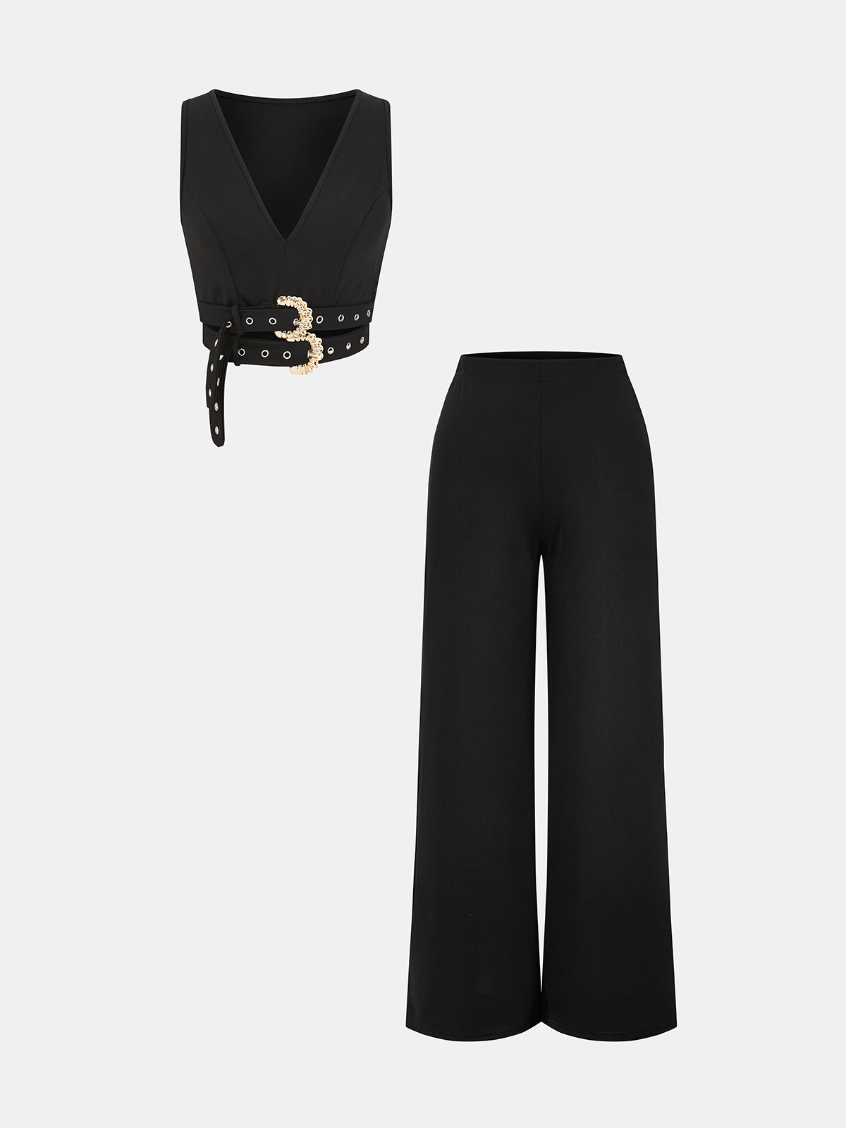 Ensemble débardeur court et pantalon large