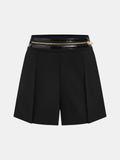 Shorts mit Reißverschluss und Bundfalten